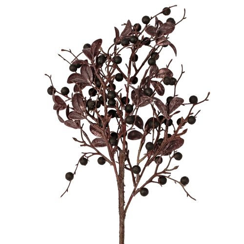 Dekoratívna vetva s bobuľami, výška 56 cm – Čierna