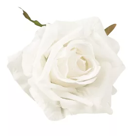 Zamatová ruža kvet, priemer 8 cm - Biely
