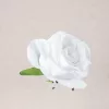 Zamatová ruža kvet, priemer 8 cm - Biely