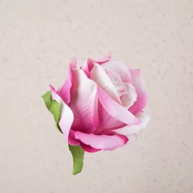 Zamatová ruža kvet, priemer 8 cm - Ružový