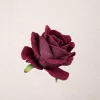 Zamatová ruža kvet, priemer 8 cm - Tmavobordový
