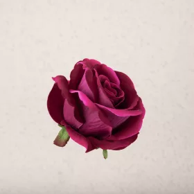 Zamatová ruža kvet, priemer 8 cm - Bordový