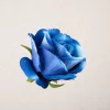 Zamatová ruža kvet, priemer 8 cm - Modrý