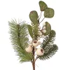 Zimná vetva s borovicou, listami a bobuľami, výška 37 cm