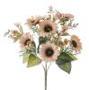 Slnečnica hodvábna kytica, výška 42 cm, priemer kvetu 9 cm – Šampanská