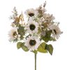 Slnečnica hodvábna kytica, výška 42 cm, priemer kvetu 9 cm – Biely