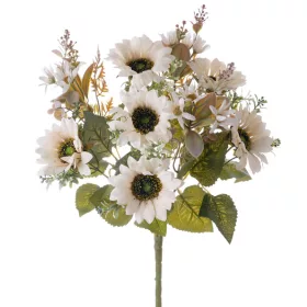   Slnečnica hodvábna kytica, výška 42 cm, priemer kvetu 9 cm - Biely