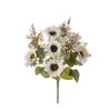 Slnečnica hodvábna kytica, výška 42 cm, priemer kvetu 9 cm – Biely