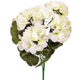 Muškát hodvábna kytica, 5-vetvová, výška 33 cm - Biely