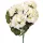 Muškát hodvábna kytica, 5-vetvová, výška 33 cm - Biely