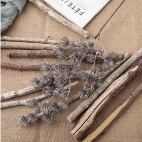 Metalická dekoratívna vetva, výška 44 cm - Šampanská