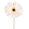 Gerbera hodvábna stonka, výška 55 cm, priemer kvetu 10 cm – Biely