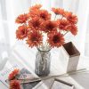 Gerbera hodvábna stonka, výška 55 cm, priemer kvetu 10 cm – Tmavooranžová