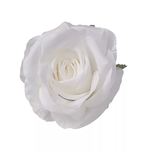 Ruža hodvábny kvet, priemer 10 cm - Biely