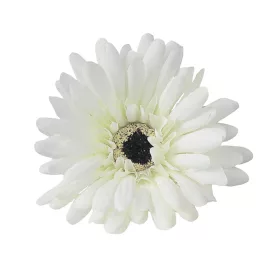 Gerbera hodvábny kvet, priemer 9 cm - Zelenobiely