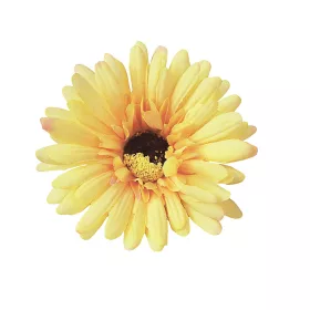 Gerbera hodvábny kvet, priemer 9 cm - Žltý