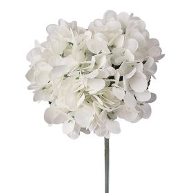 Hortenzia hodvábna stonka, výška 35 cm - Biely