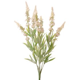 Levanduľa umelá kytica, výška 37,5 cm - Biely