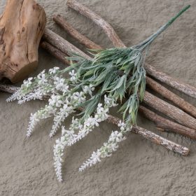 Levanduľa umelá kytica, výška 37,5 cm - Biely