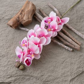 Real touch orchidea vetva, výška 72 cm - Svetloružový