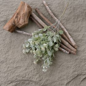 Umelá rastlina kytica, výška 38 cm - Svetlozelená