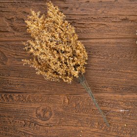 Vetva s bobuľami, výška 39 cm - Oranžová