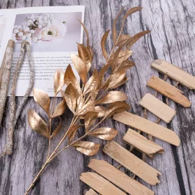 Vianočný listový vetva, výška 84 cm - Zlatá