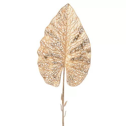 Dekoratívny dierovaný list, výška 55 cm - Zlatý