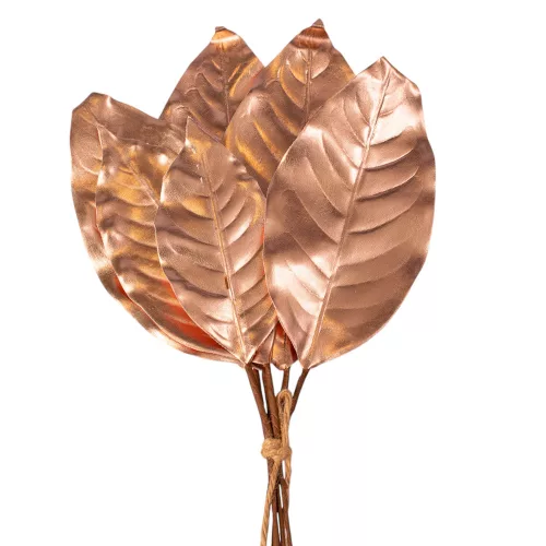 Dekoratívny listový zväzok, výška 41 cm - Strieborný