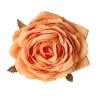 Hodvábna hlava ruže, 9cm - Oranžová