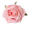 Hodvábna hlava ruže, 9cm - Ružová