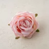 Hodvábna hlava ruže, 9cm - Ružová