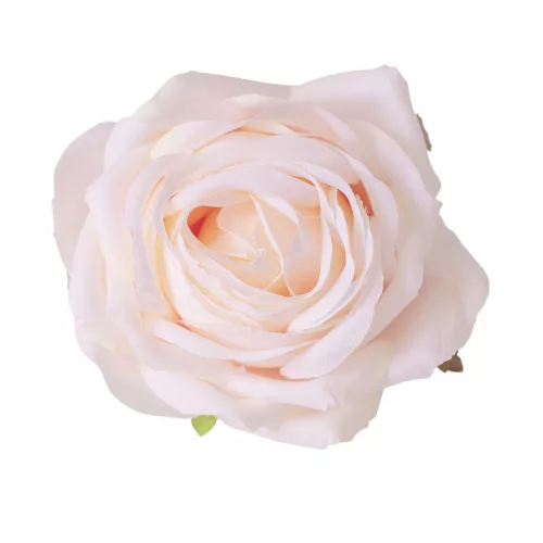 Hodvábna hlava ruže, 9cm - Ružovo-zelená