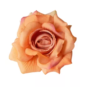 Hodvábna hlava ruže, 8cm - Šampanská