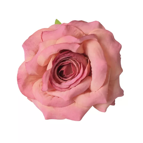 Hodvábna hlava ruže, 8cm - Tmavoružová