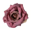 Hodvábna hlava ruže, 8cm - Tmavofialová