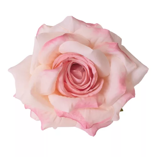 Hodvábna hlava ruže, 8cm - Svetloružová