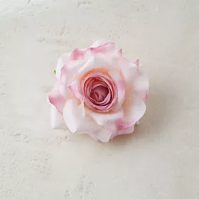 Hodvábna hlava ruže, 8cm - Svetloružová