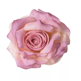 Hodvábna hlava ruže, 8cm - Svetlofialová