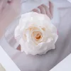 Hodvábna hlava ruže, 8cm - Ecru