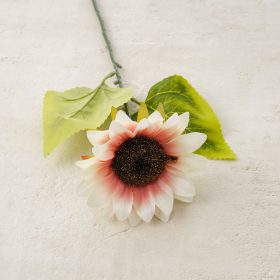 Hodvábna kytica slnečnice, 37cm - Ecru