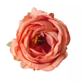 Hodvábna hlava pivónie, 10cm - Oranžová