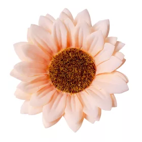 Hodvábna hlava slnečnice, 10cm - Šampanská