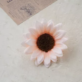 Hodvábna hlava slnečnice, 10cm - Šampanská