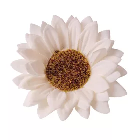 Hodvábna hlava slnečnice, 10cm - Biela