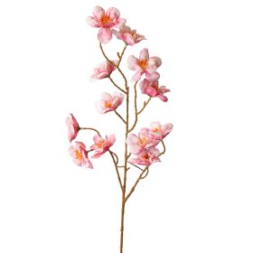 Hodvábna vetva broskyňového kvetu, 84cm - Svetloružová