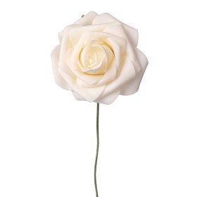 Hodvábna stonka ruže, 23cm - Béžová