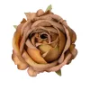 Hodvábna hlava ruže, 9cm - Kávová
