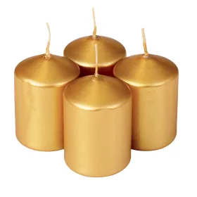 Adventná sada sviečok, 5.5 x 4cm - Metalická zlatá