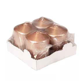 Adventná sada sviečok, 5.5 x 4cm - Metalická šampanská